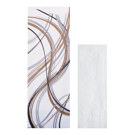 Hoffmaster 9.5" x 3.25" Printed Cutlery Pouches without Cutlery PK 600 PK 117502